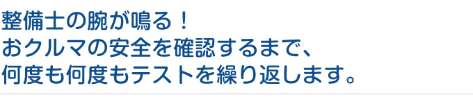 整備士の腕が鳴る