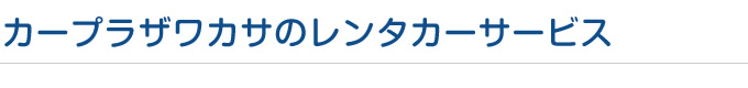 カープラザのレンタカ－サービス